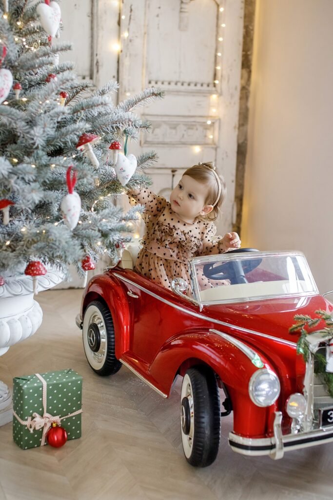 raudona masinyte fotosesija